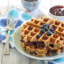 Oatmeal Blueberry Waffles