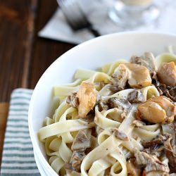 Pasta with Scallops & Boletus Eduli