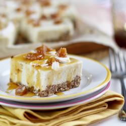 Candied Ginger Cheesecake Bars