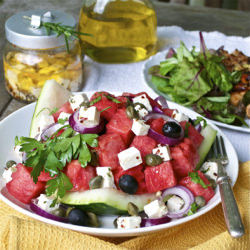 Watermelon and Marinated Feta Salad
