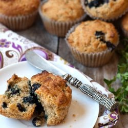 Bluberry-Oatmeal Muffins with Lemon
