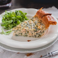 Salmon, Spinach and Quark Quiche