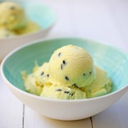 Passion fruit frozen yogurt