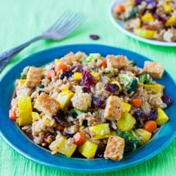 Pumpkin Spiced Rice & Tempeh Salad
