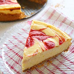 Strawberry Swirl Cheesecake