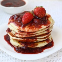 Pancakes with Strawberry Jam