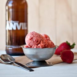 Strawberry Beer Sorbet