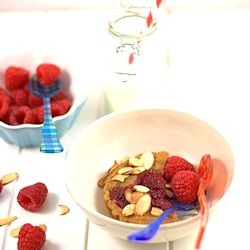 Raspberry Almond Skillet Cake