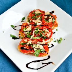 Open Face Roasted Tomato Sandwiches