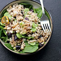 Warm Fava Shallot Salad