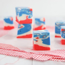 4th of July Tie Dyed Fudge
