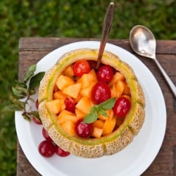 Melon stuffed w/ damson