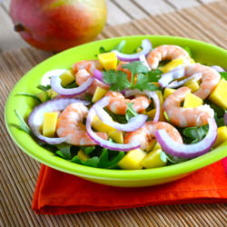 Mango Shrimp & Arugula Salad