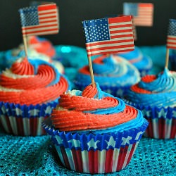 Red, White, and Blue Cupcakes