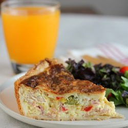 Ham, Leeks & Asparagus Quiche