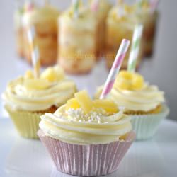 Pina Colado Push Pops & Cupcakes