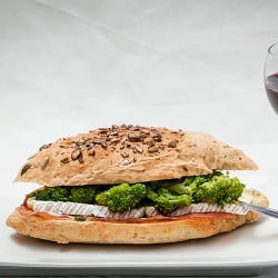 Broccoli, Brie and serrano