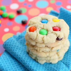 Chewy M&M Sugar Cookies