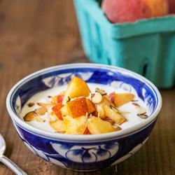 Peaches, Greek Yogurt, and Honey