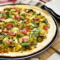 Tofu Scramble Pizza