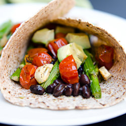 Roasted Tomato Asparagus Tacos
