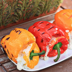 Four-Cheese Stuffed Grilled Peppers