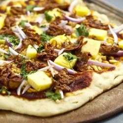 Grilled BBQ Garden Pineapple Pizza