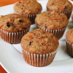 Whole Wheat Carrot Walnut Muffins
