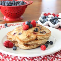 Red, White & Blue Pancakes