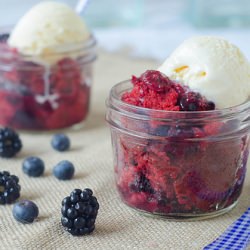 Red Velvet-Berry Cobbler