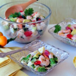 Yuzu Shrimp and Halibut Ceviche