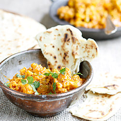 Cauliflower Curry with Roti