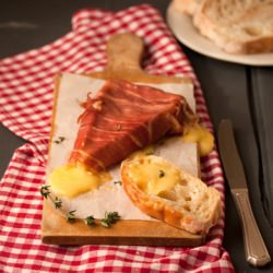 parma ham wrapped brie