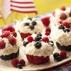 July 4th Whole Wheat Cupcakes