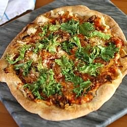 Escarole Pizza w/ Caramelized Onion