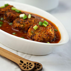 veg balls in hot garlic sauce