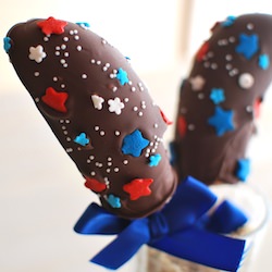 Chocolate Dipped Frozen Bananas