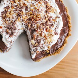 Salted Almond Chocolate Pudding Pie