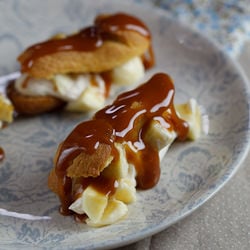 Mini Eclairs with Salted Caramel
