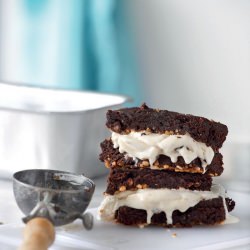 Brownies and Ice Cream Dessert