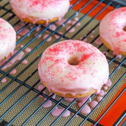 Strawberry Frosted Donuts