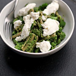 Pasta with Garlic Scapes Pesto