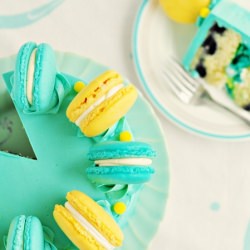 Lemon-Blueberry Macaron Cake
