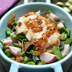 Cod with Lettuce Sauce