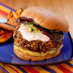 Mexican Black Bean & Quinoa Burgers