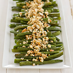 Green Beans with Lemon-Almond Pesto