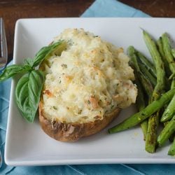 Cheesy Chicken & Basil Potatoes