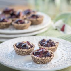 Raw Cherry Hazelnut Tartletes