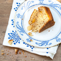Hazelnut Cake With  Peach and Cinna