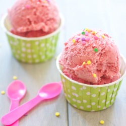 Strawberry Sour Cream Ice Cream
